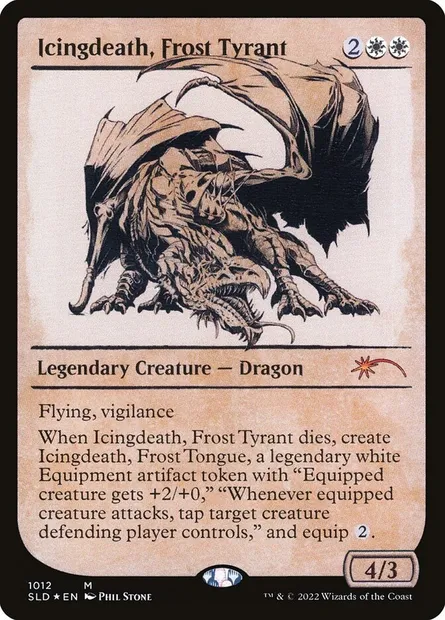 Glacemort, tyran des glaces, carte Magic SLD 1012b — extension Secret Lair Drop