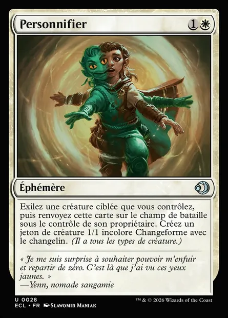 Personnifier, carte Magic ECL 28 — extension Lorwyn Eclipsed