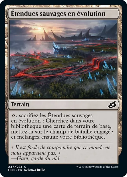 Étendues sauvages en évolution, carte Magic IKO 247 — extension Ikoria: Lair of Behemoths