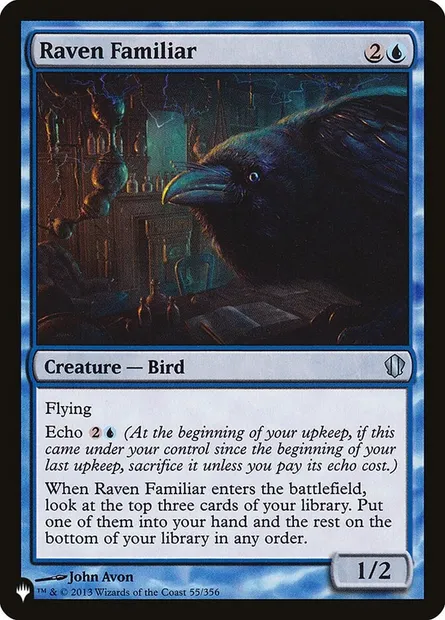 Familier corbeau, carte Magic PLST C13-55 — extension The List