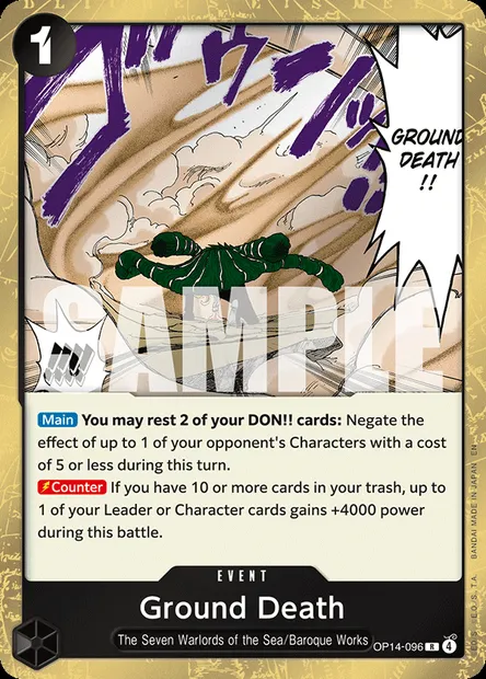 Ground Death, One Piece card OP14-096 — THE AZURE SEA’S SEVEN set
