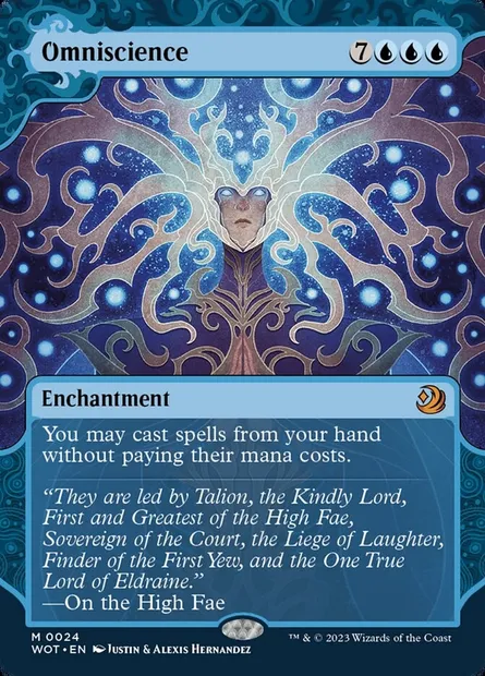 Omniscience, Magic card WOT 24 — Wilds of Eldraine: Enchanting Tales set