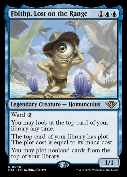 Fblthp, Lost on the Range, Magic card POTJ 48p — Outlaws of Thunder Junction Promos set