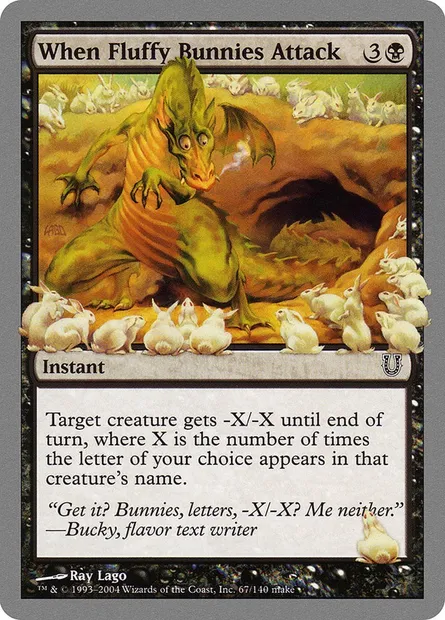 When Fluffy Bunnies Attack, Magic card UNH 67 — Unhinged set