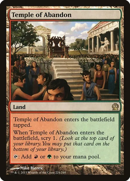 Temple of Abandon, Magic card THS 224 — Theros set