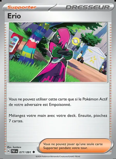 Erio, carte Pokémon PAF 077 — extension Destinées de Paldea