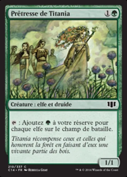 Prêtresse de Titania, carte Magic C14 210 — extension Commander 2014