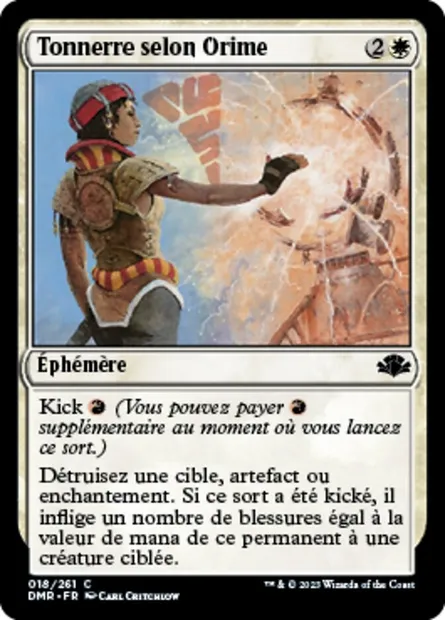 Tonnerre selon Orime, carte Magic DMR 18 — extension Dominaria Remastered