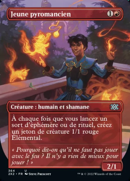 Jeune pyromancien, carte Magic 2X2 364 — extension Double Masters 2022