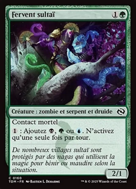 Fervent sultaï, carte Magic TDM 160 — extension Tarkir: Dragonstorm