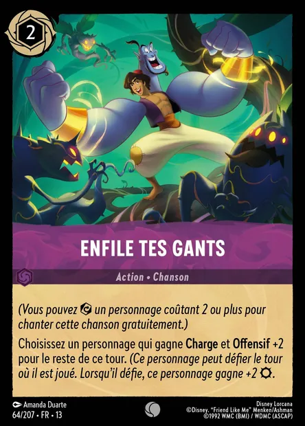 Enfile tes gants, carte Disney Lorcana CH13-064 — extension Invasion Epineuse!