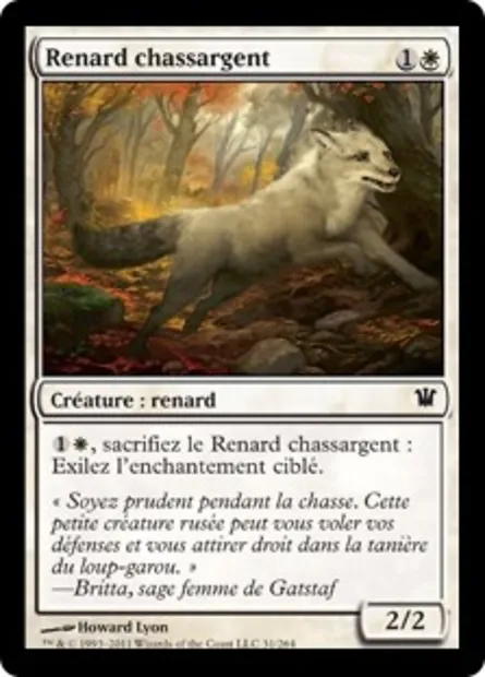 Renard chassargent, carte Magic ISD 31 — extension Innistrad