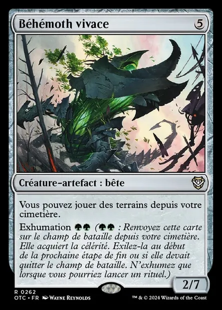 Béhémoth vivace, carte Magic OTC 262 — extension Outlaws of Thunder Junction Commander