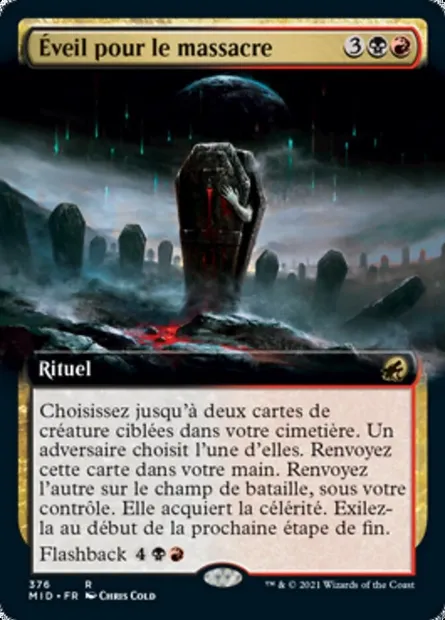 Éveil pour le massacre, carte Magic MID 376 — extension Innistrad : chasse de minuit