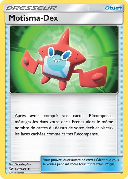 Motisma-Dex, carte Pokémon SUM 131 — extension Soleil et Lune