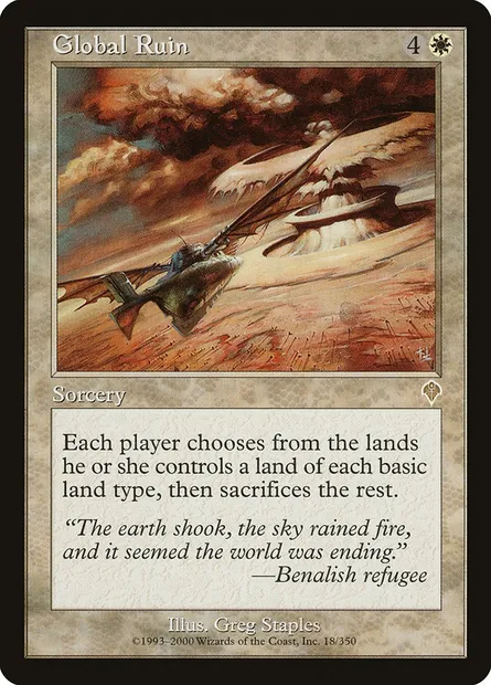 Destruction globale, carte Magic INV 18 — extension Invasion