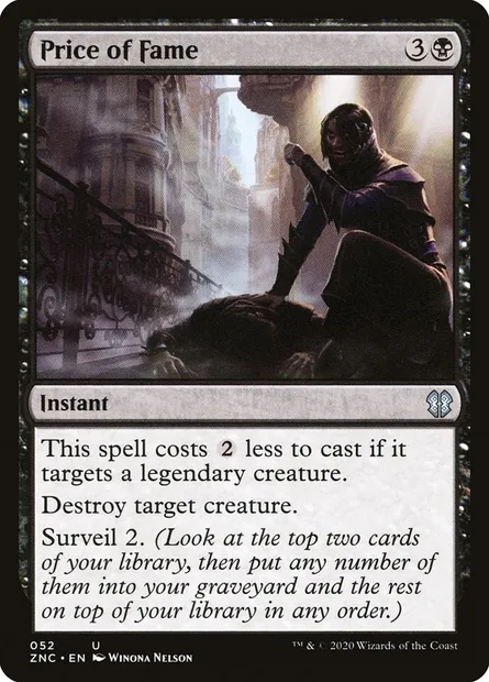 Price of Fame, Magic card ZNC 52 — Zendikar Rising Commander set
