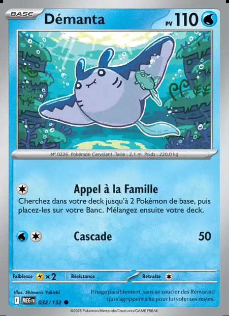 Démanta, carte Pokémon MEG 032 — extension Méga-Évolution