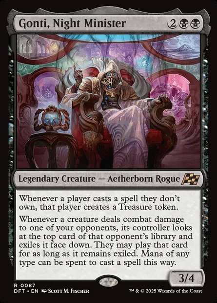Gonti, Night Minister, Magic card DFT 87 — Aetherdrift set