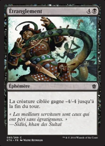 Étranglement, carte Magic KTK 93 — extension Les Khans de Tarkir