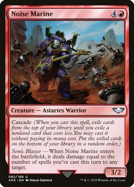 Noise Marine, Magic card 40K 82 — Warhammer 40,000 Commander set