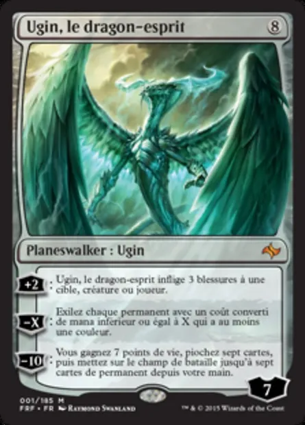 Ugin, le dragon-esprit, carte Magic FRF 1 — extension Destin reforgé
