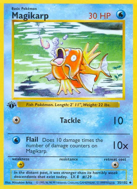 Magikarp, Pokémon card BS 35 — Base Set set