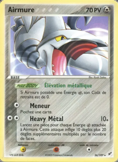 Airmure, carte Pokémon DX 26 — extension EX Deoxys