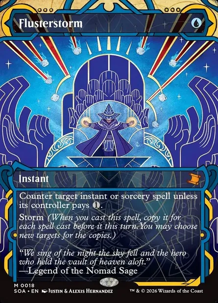 Flusterstorm, Magic card SOA 18 — Secrets of Strixhaven Mystical Archive set