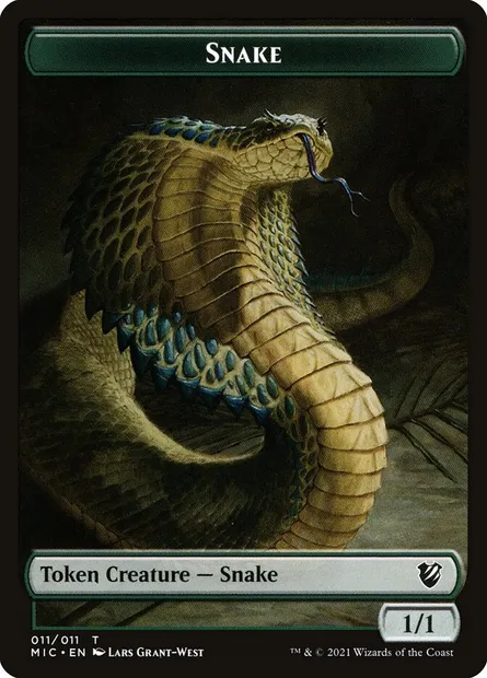 Snake, Magic card TMIC 11 — Midnight Hunt Commander Tokens set