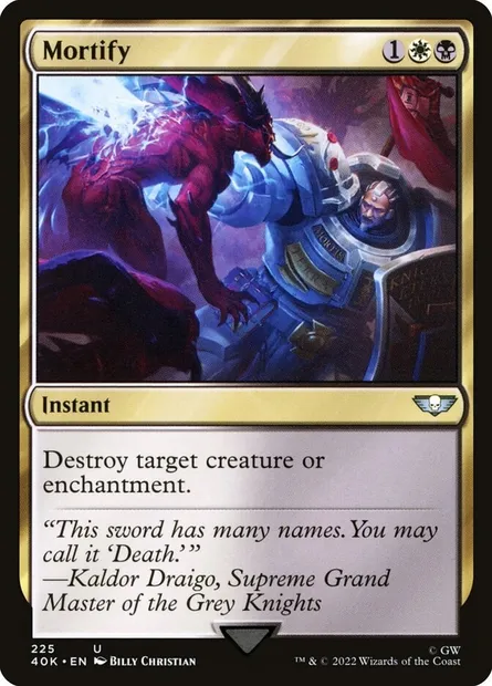 Mortify, Magic card 40K 225 — Warhammer 40,000 Commander set