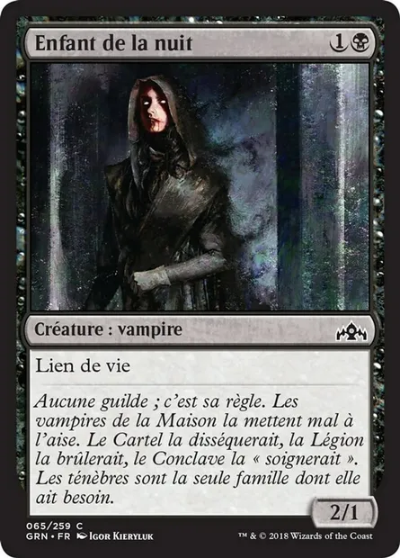 Enfant de la nuit, carte Magic GRN 65 — extension Les Guildes de Ravnica