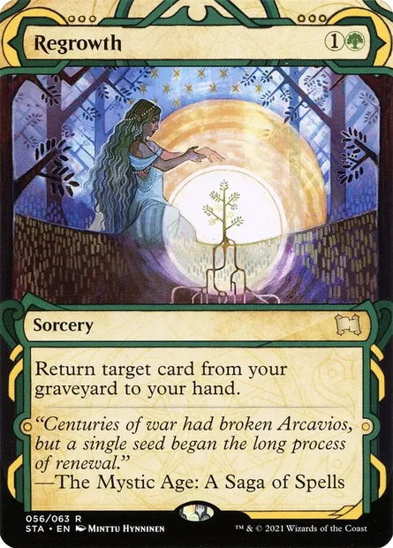 Regrowth, Magic card STA 56 — Strixhaven Mystical Archive set