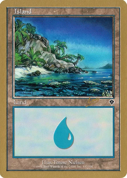 Island, Magic card WC02 rl337a — World Championship Decks 2002 set