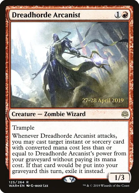 Dreadhorde Arcanist, Magic card PWAR 125s — War of the Spark Promos set