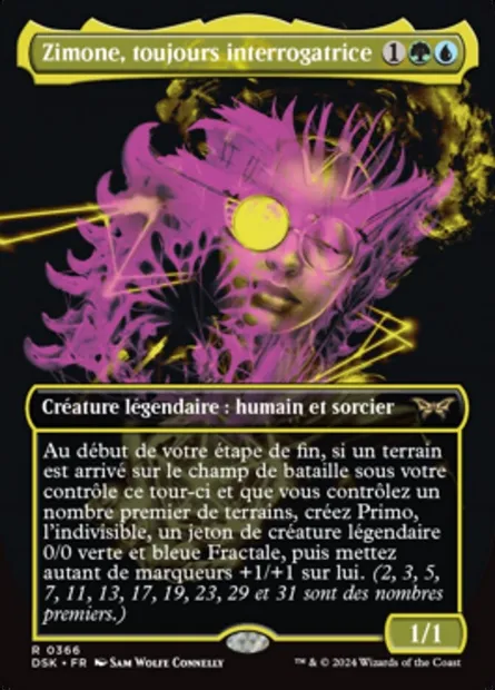 Zimone, toujours interrogatrice, carte Magic DSK 366 — extension Duskmourn: House of Horror
