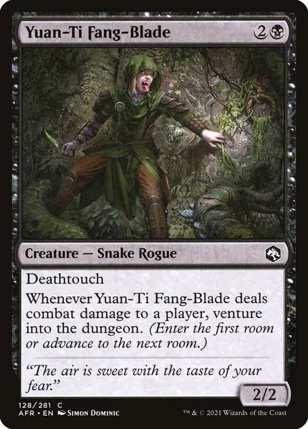 Yuan-Ti Fang-Blade, Magic card AFR 128 — Adventures in the Forgotten Realms set