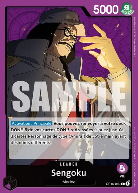 Sengoku, carte One Piece OP16-060 — extension L'HEURE DE LA BATAILLE DÉCISIVE