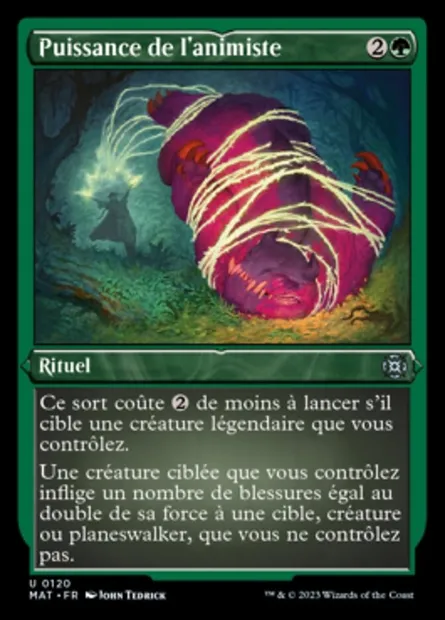 Puissance de l'animiste, carte Magic MAT 120 — extension L'invasion des machines : le jour d'après