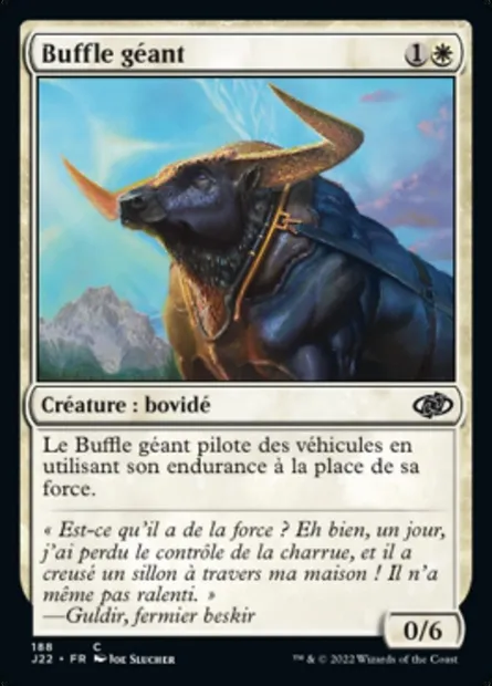 Buffle géant, carte Magic J22 188 — extension Jumpstart 2022