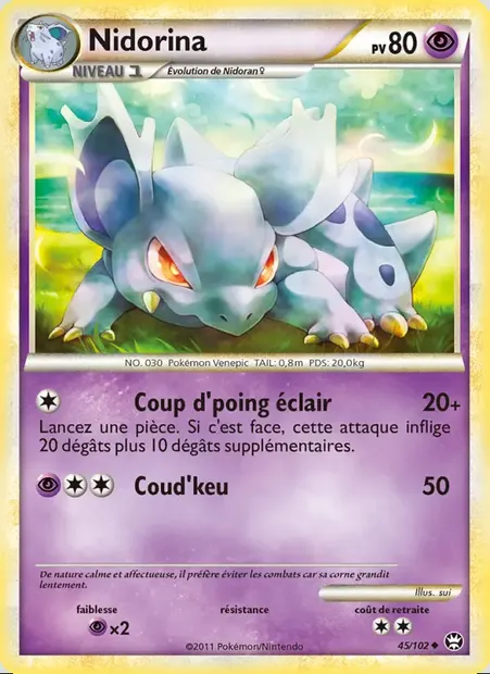 Nidorina, carte Pokémon TM 45 — extension Triomphant