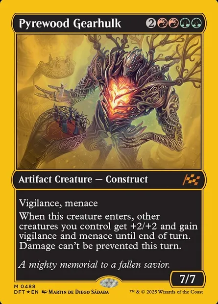 Pyrewood Gearhulk, Magic card DFT 488 — Aetherdrift set