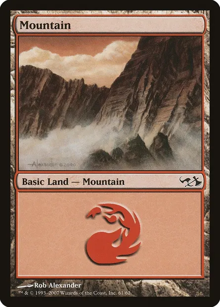 Mountain, Magic card DD1 61 — Duel Decks: Elves vs. Goblins set