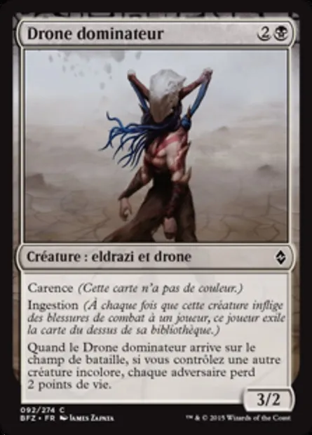 Drone dominateur, carte Magic BFZ 92 — extension La bataille de Zendikar