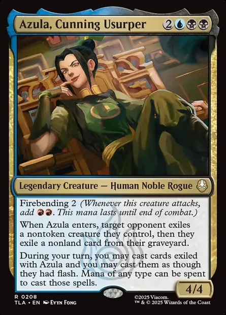 Azula, Cunning Usurper, Magic card TLA 208 — Avatar: The Last Airbender set