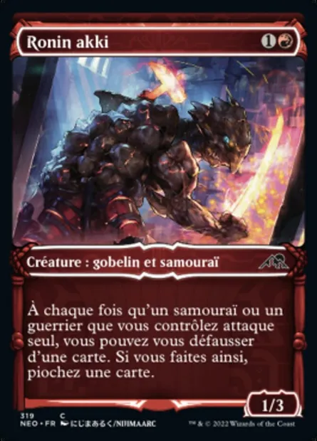 Ronin akki, carte Magic NEO 319 — extension Kamigawa: La Dynastie Néon