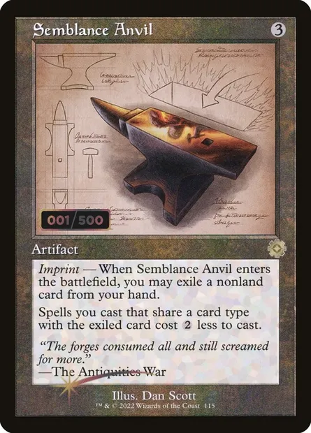 Semblance Anvil, Magic card BRR 115z — The Brothers' War Retro Artifacts set