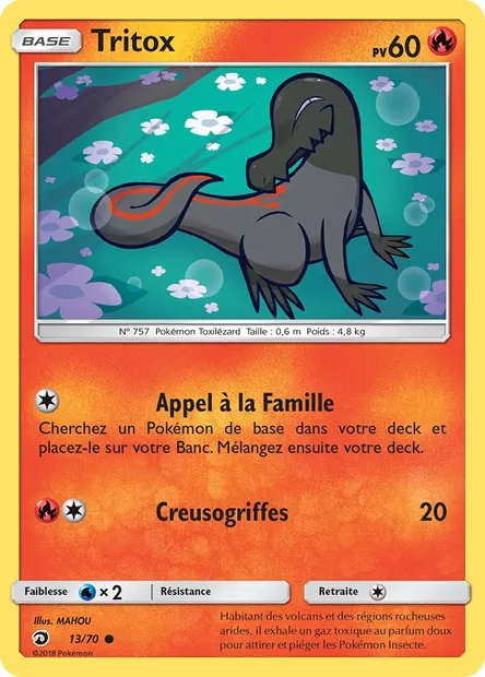 Tritox, carte Pokémon DRM 13 — extension Majesté Des Dragons