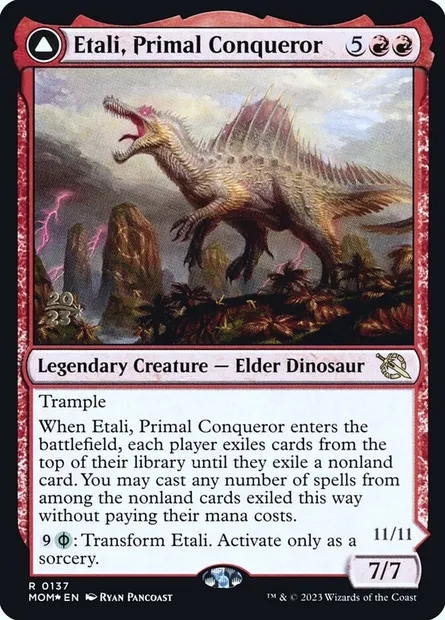 Etali, Primal Conqueror // Etali, Primal Sickness, Magic card PMOM 137s — March of the Machine Promos set