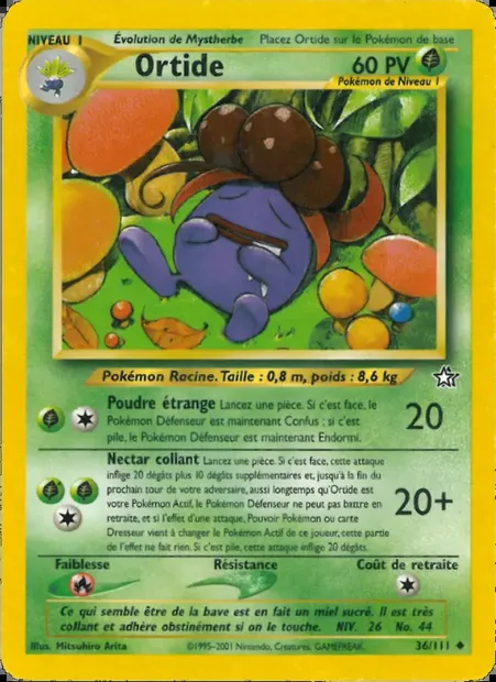 Ortide, carte Pokémon NG 36 — extension Neo Genesis